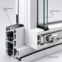 Fenêtre à auvent en aluminium de style australien, double vitrage trempé, isolation phonique, fenêtres en verre sur mesure pour la construction de villas