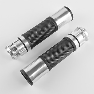 Puños de manillar para motocicleta Qiangye, de goma negra antideslizante, con control de aceleración personalizable para manillares de bicicleta - Product Image 1