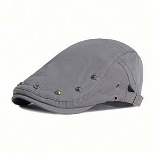 Wholesale Stylish Premium Solid Color <b>Flat</b> Top Ivy Hat <b>Caps</b> <b>Men</b> Ivy Gatsby Hat <b>Cap</b> Custom Autumn Winter <b>Men</b> Studs Newsboy <b>Cap</b> - Product Image 5
