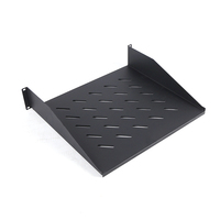 Rak Universal 2U 19 Inch dengan Ventilasi dan Tray Tetap untuk Kabinet Server, Peralatan Audio, dan Rak Jaringan