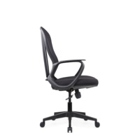 Chaise de bureau ergonomique à dossier mi-haut, directement de l'usine, avec dossier double ligne, accoudoirs réglables en hauteur, support lombaire, en maille et tissu