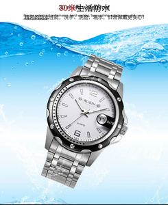 Último diseño banda de acero impermeable calendario de los hombres de negocios reloj de cuarzo esfera grande Retro al por mayor - Product Image 2