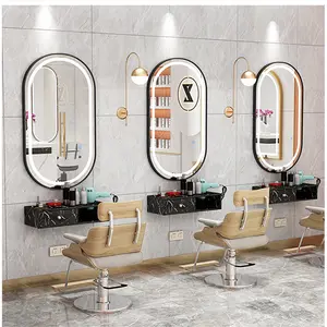 Hot Sale Gerahmter Spiegel Salon Barber Backlit Mirror Design Rahmenloser LED-beleuchteter Umkleideraum spiegel