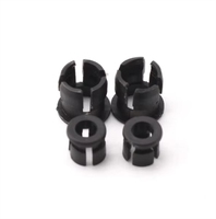 Support de lampe LED BSSY F3mm/F5, anneau extérieur plat, couvercle en plastique, diode électroluminescente noire (paquet de 10)