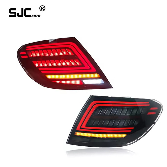 SJC Auto Tail Lamp LED Taillight for Mercedes-Benz C-Class W204 2007-2014 Turn Signal Stop Brake Car Lights Car Accessories