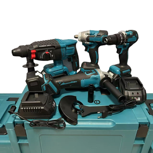 Kit combinado de herramientas eléctricas inalámbricas de alta calidad de 21V, herramientas de corte de iones de litio con estuche rígido, Material plástico personalizable OEM - Product Image 3