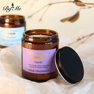 Bougie parfumée de haute qualité en cire de soja dans un bocal en verre brun pour usage domestique Minimum - Product Image 5