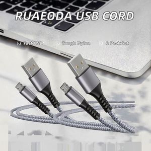 6ft 2-Pack <b>Micro</b> <b>USB</b> Braided <b>Cable</b>, High Speed 2.0 Charging & Sync for Android Phones & PS4 - Product Image 2