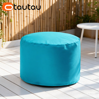 OTAUTAU Pouf Ottoman d'extérieur imperméable avec rembourrage, pour jardin, camping, plage, fauteuil pouf, repose-pieds, tabouret, siège d'angle, JD013
