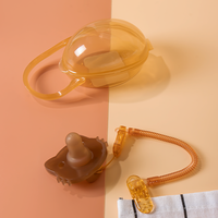 Sucette de luxe haut de gamme pour nouveau-né, ultra-douce, en silicone intégral, motif animal, pour sevrage, 0-12 mois