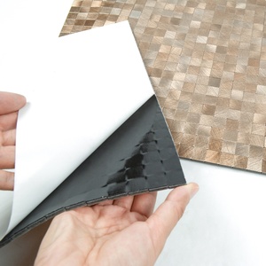 Mosaico de Aluminio Dorado Champán Listo para Enviar, con Acabado Cepillado y Adhesivo - Product Image 3