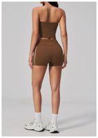 Ensemble 2 pièces pour filles : haut court sans manches et short cycliste blanc, haute élasticité, idéal pour la gym, la danse, le tennis, la course, le fitness et la marche dynamique