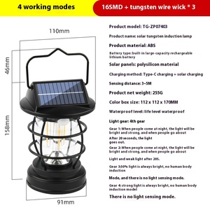 Nhà Máy Tùy Biến OEM/ODM Ngoài Trời Vườn Cắm Trại & Nông Thôn Chiếu Sáng Nhà Abs Cơ Thể Treo Không Thấm Nước LED Năng Lượng Mặt Trời Đèn Ngựa - Product Image 6