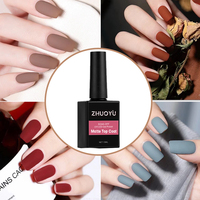 Vernis à ongles professionnel transparent mat sans HEMA, sans UV, écologique, longue tenue, 15 ml, sans résidu, avec logo personnalisé