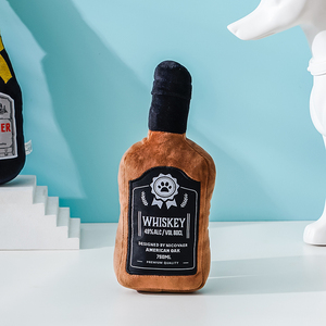 Juguetes para masticar de peluche de perro personalizados, patrón de bordado duradero, botella chirriante divertida, Juguete para perro - Product Image 4