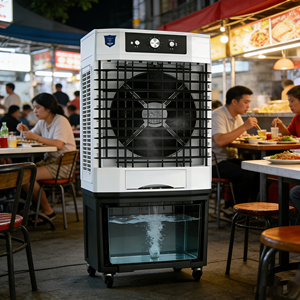 Enfriador de Aire Evaporativo Multifuncional de Material Premium, 220V, Ventilador de Enfriamiento de Agua Portátil para Fábrica, Almacén, Comercial, Exterior - Product Image 5