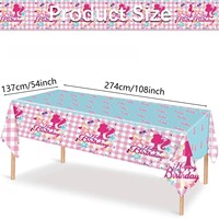 Nappes de fête d'anniversaire princesse rose, thème Babi Girl pour les enfants, filles, poupées princesses, décorations de fête sur le thème des princesses