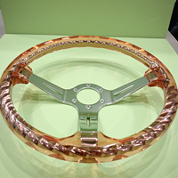 Leaders Universal PC Transparent 350mm Modification de voiture Volant JDM Volant de voiture Volant de sport