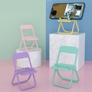 Cute Macaron Color Adjustable Foldable Universal Mobile Phone Desktop Stand Cell Phone <b>Holder</b> Chair for Samsung <b>iphone</b> - Product Image 2
