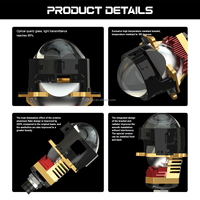 VAHID Lentille de projecteur Bi-LED 3 pouces, faisceau haut/bas, blanc 6000K, 12V, étanche IP67, 9300 Lumens, Nouveaux accessoires de mise à niveau automobile