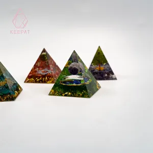 New Product Meditation Beautiful Color Polished Smooth Lovely Resin Pyramid For Girls