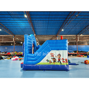 Thương mại Paw tuần tra <span class=keywords><strong>Inflatable</strong></span> Bouncer phim hoạt hình trẻ em nhảy lâu đài Paw <span class=keywords><strong>Dog</strong></span> <span class=keywords><strong>Inflatable</strong></span> Combo Bouncer với trượt cho Đảng - Product Image 4