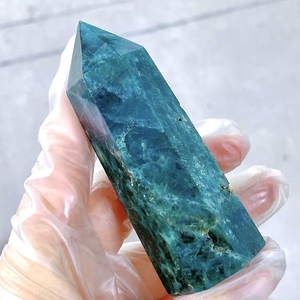 Points d'<span class=keywords><strong>apatite</strong></span> bleu-vert polis de haute qualité en cristal naturel, style artisanal, pour cadeaux de mariage et guérison spirituelle - Product Image 4
