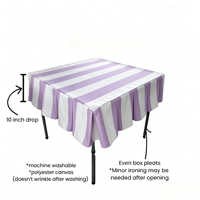 Nappe en toile à volants rayée rose et noire 55*55 pouces, couverture de table carrée pour Mahjong, idéale pour les soirées de jeu – Vente en gros depuis la Chine