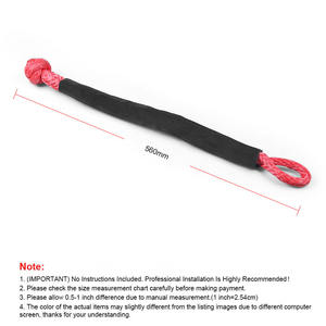 Suministro Exclusivo Transfronterizo, Grilletes Sintéticos Suaves con Resistencia a la Rotura de 38,000 lb, 1/2\" X 22\", Funda Protectora, Cuerda de Seguridad - Product Image 4