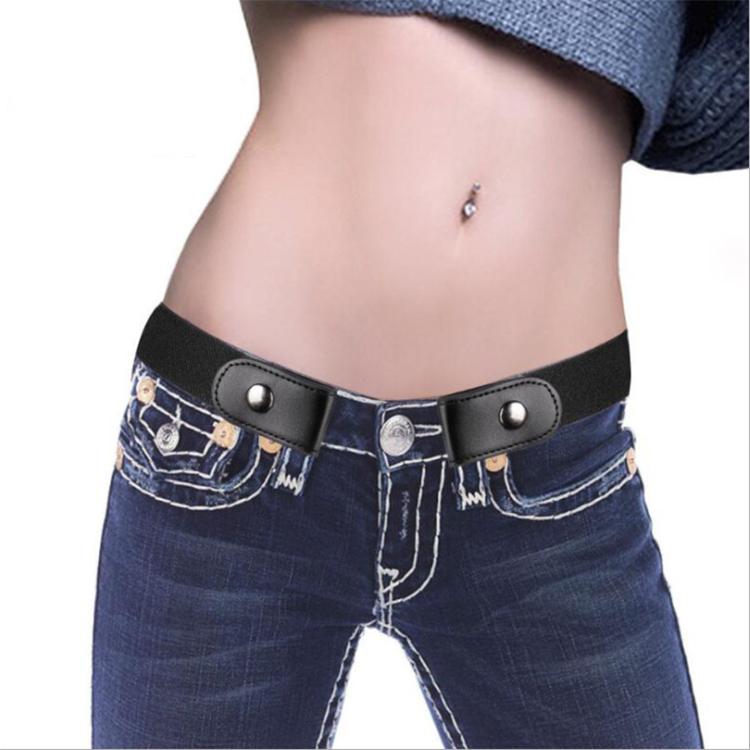 Ремень мужской и женский, простой эластичный пояс без пряжки, скрытый незаметный, для джинсов