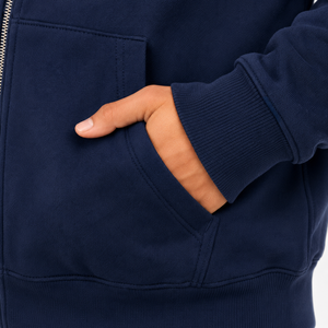 Sweat-shirt à capuche zippé pour homme, en molleton, hiver, uni, décontracté, écologique, avec poches kangourou - Product Image 4
