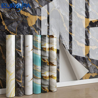 Autocollants muraux 3D Décoration intérieure Autocollants muraux en PVC imperméables effet marbre pour les murs de la cuisine et de la salle de bain
