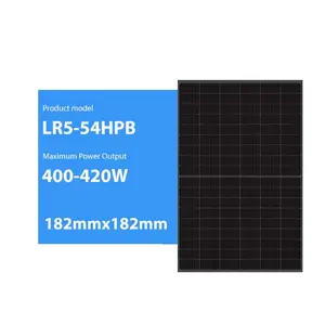 Longi Full Black Solar Panel 400W 405W 410W 415 Watt 420W Panelers Solarers Longi Panel Solares Portatil For Industry