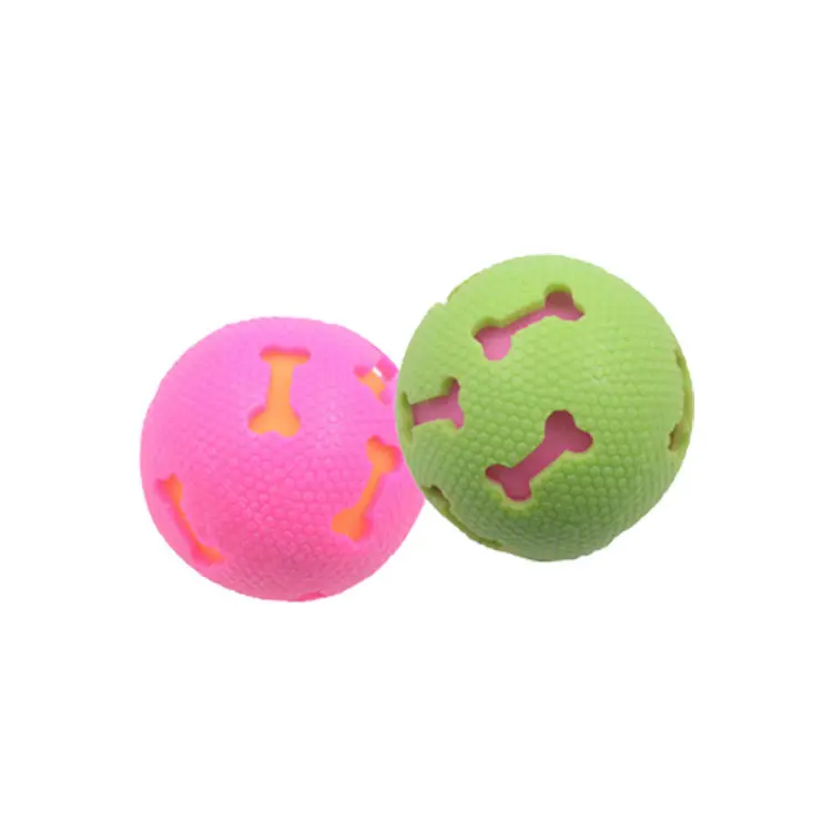 Produttori di forniture per animali domestici vendita diretta nuovo stile durevole colorato cane da masticare giocattolo a forma di palla giocattolo Tpr