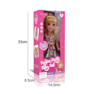 Poupée Reborn de 12 pouces, poupée de fête à <span class=keywords><strong>corps</strong></span> <span class=keywords><strong>dur</strong></span> pour filles avec de beaux vêtements, 3 modèles assortis - Product Image 6