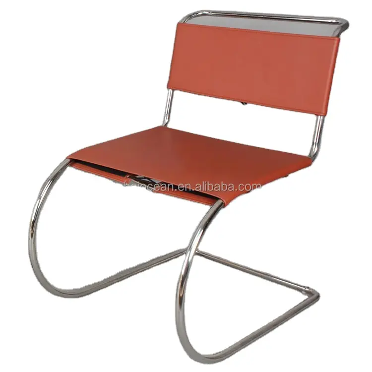 Penjualan Terbaik modern minimalis baja nirkarat barenia lembut kulit relaksasi kursi ruang tamu pengunjung kursi ruang tamu