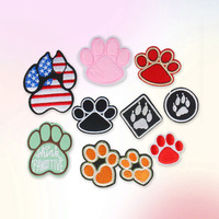 Venta al por mayor de avena bordada, ropa de moda personalizada, apliques diferentes tipos de perro, parches bordados personalizados para planchar