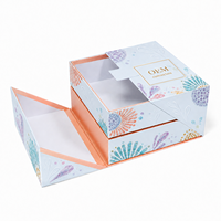 Caja de Regalo de Papel Rígido de Doble Cara con Tapa Abatible, Hecha con Materiales Reciclados, Impresión Exquisita, Empaque de Lujo para Cosméticos y Cuidado de la Piel