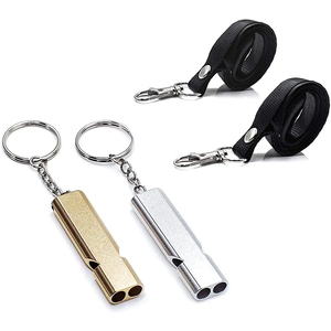 Sifflet en alliage d'aluminium Sifflet de survie en métal à haute fréquence et à haut décibel Sifflet de survie en plein air - Product Image 5