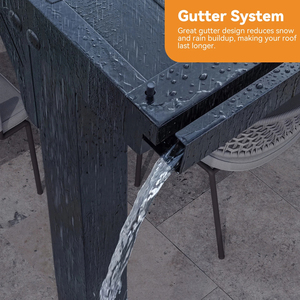 Pérgola Inteligente de Aluminio con Control por Aplicación, Sistema de <span class=keywords><strong>Techo</strong></span> Bioclimático Impermeable con Luces LED, <span class=keywords><strong>3x4</strong></span>, 4x4, 5x3, 6x4m, Fácil de Montar - Product Image 5