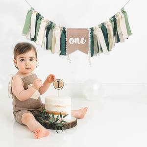 大迈我第一次重做派对装饰布艺系列高脚椅横幅生日横幅派对装饰 - Product Image 2