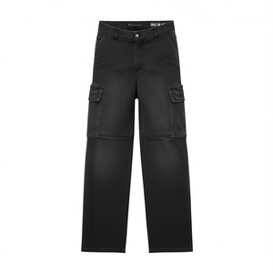 Bonne qualité hommes jambe large pantalon bas prix 2025 hommes Streetwear hommes jambe large jean pantalon taux de vente entier - Product Image 1