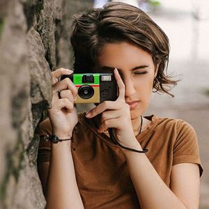 Perfect Gift Choice 35mm Custom <b>Flash</b> Film <b>Cameras</b> Retro Texture Disposable Camera - Product Image 5