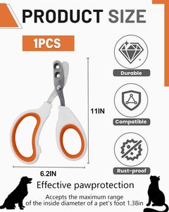 Best Selling <b>Pet</b> Nail Scissors Professional Stainless Steel Dog Cat Nail Trimmers Claw <b>Clipper</b> <b>Pet</b> Nail <b>Clippers</b> - Product Image 2