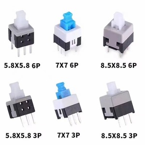 5.8 * 5.8mm 7 * 7mm 8 * 8mm 8.5 * 8.5mm 2列6ピンセルフロック/ノンロック垂直キーボタンスイッチ12Vコントロールパネル用耐久性 - Product Image 2