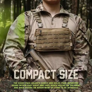 Sac de poitrine tactique imperméable à fermeture éclair Molle en tissu Oxford pour la chasse et les activités de plein air - Product Image 4