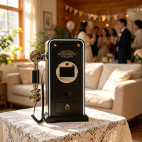 Livre d'or de mariage avec enregistrement vidéo et audio 1080P, enregistreur de messages vocaux de type téléphone antique pour réceptions de mariage, mémoire 32 Go