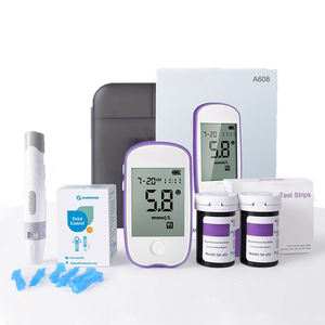 Testeur <span class=keywords><strong>de</strong></span> <span class=keywords><strong>glycémie</strong></span> domestique pour diabétiques, micro-échantillonnage <span class=keywords><strong>de</strong></span> 0,7 µL, lecteur <span class=keywords><strong>de</strong></span> <span class=keywords><strong>glycémie</strong></span> rapide en 5 secondes sans codage, moniteur <span class=keywords><strong>de</strong></span> santé portable certifié CE - Product Image 2