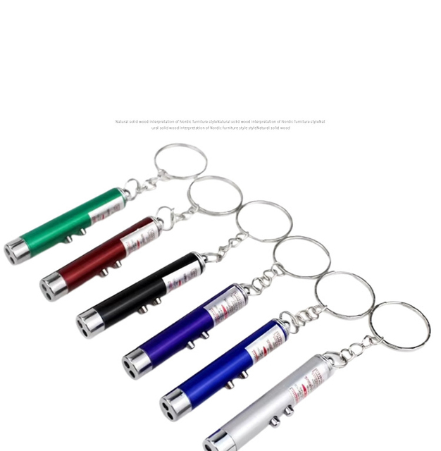 2in1 Classic Red Laser Pointer with Flashlight & Keychain Eco-Friendly Aluminium Alloy Mini Portable Cat Toy