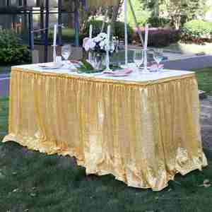 Table Skirt Wedding Banquet <b>Birthday</b> Party Tablecloth Christmas Event <b>Decoration</b> - Product Image 1